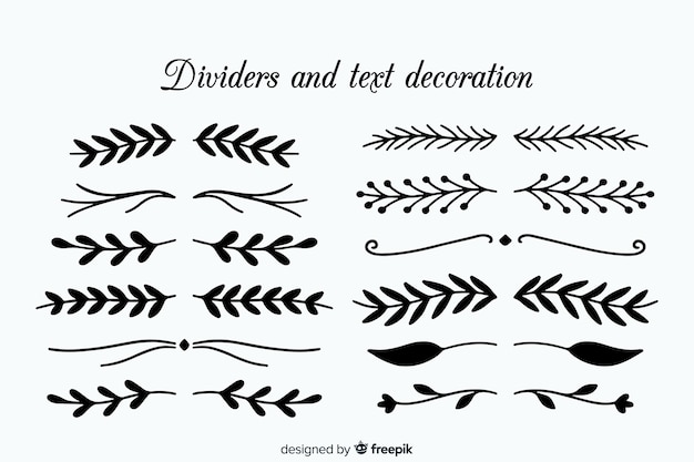 Декоративный набор рисованной делителя