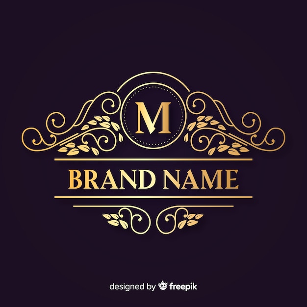 Vettore gratuito elegante logo ornamentale