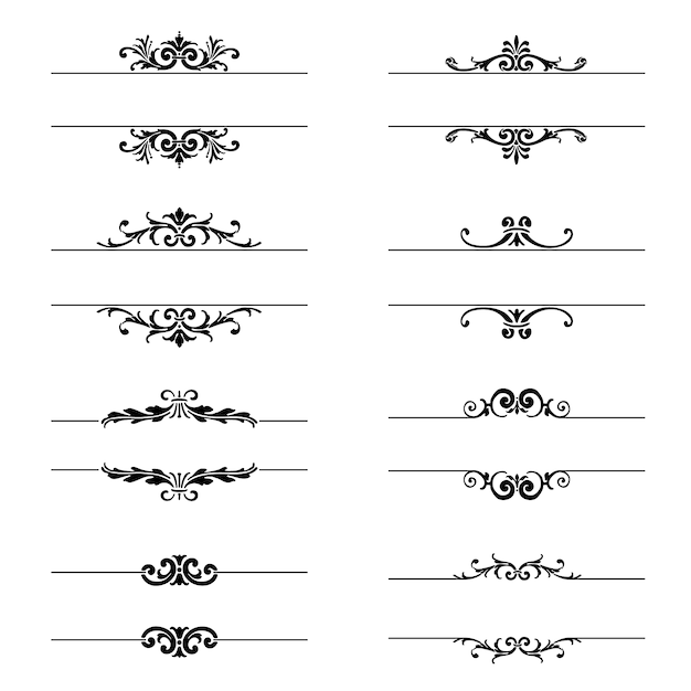 Free vector ornamental elements collection