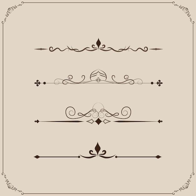 Free vector ornamental elements collection