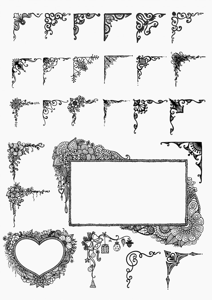 Free Vector ornamental elements collection