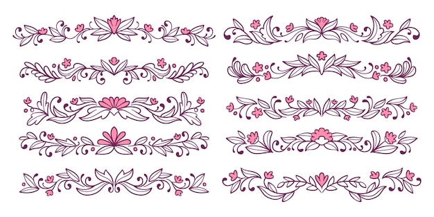 Ornamental fancy divider pink set