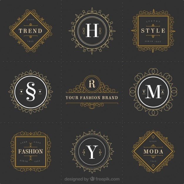 Ornamental fashion logos