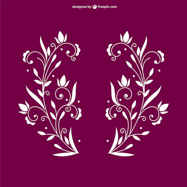 Free Vector ornamental floral elements