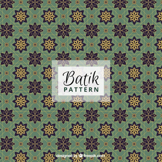 Motivo floreale ornamentale in batik stile