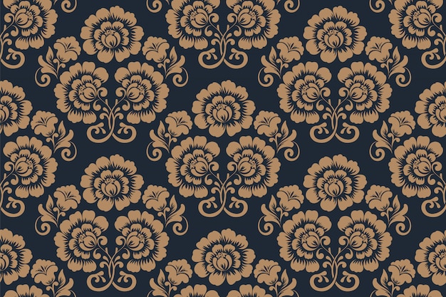 Free vector ornamental floral seamless pattern