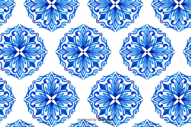 Ornamental floral watercolor background