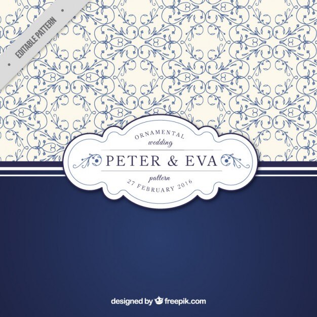 Free Vector ornamental floral wedding pattern