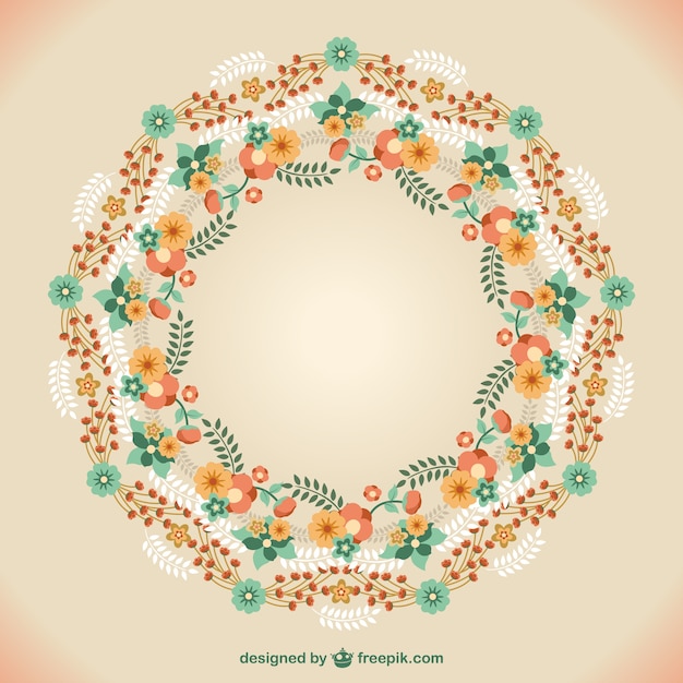 Ornamental floral wreath