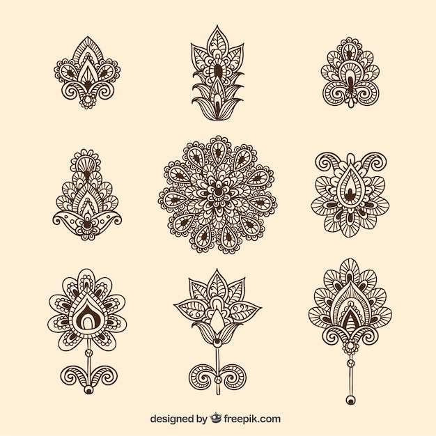 Ornamental flowers collection