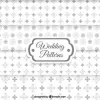 Free vector ornamental flowers wedding patterns in grey tone