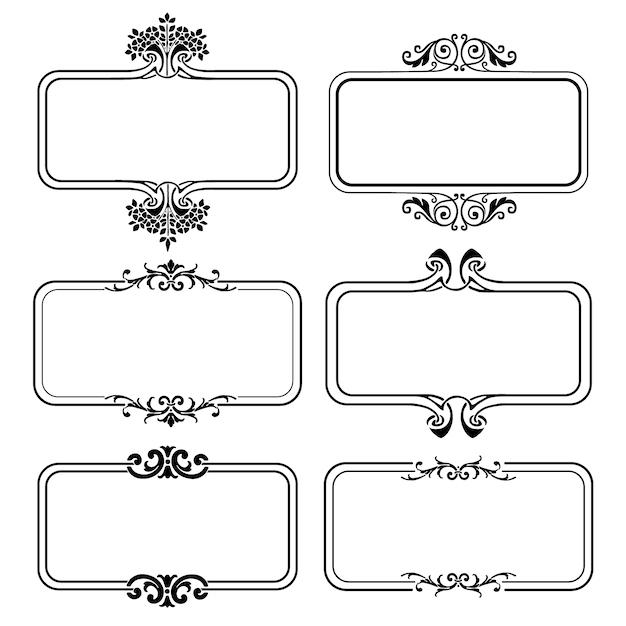 Free vector ornamental frames collectio