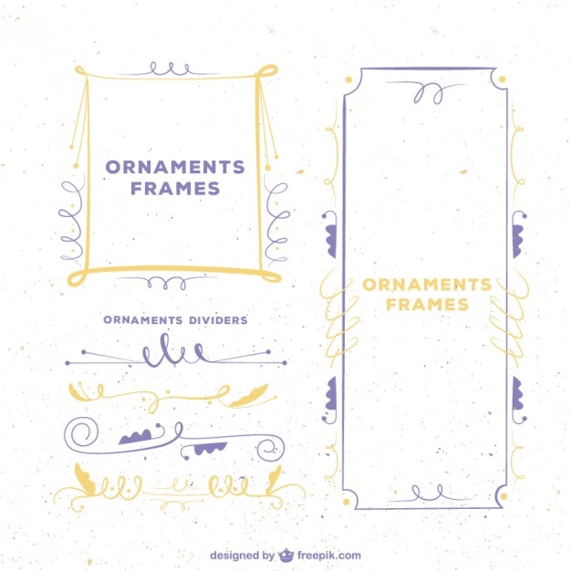 Vettore gratuito ornamentali frames collection