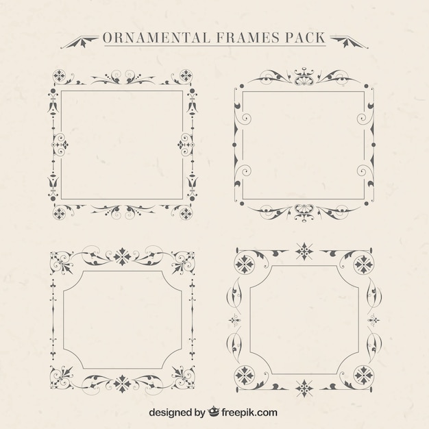 Free vector ornamental frames pack