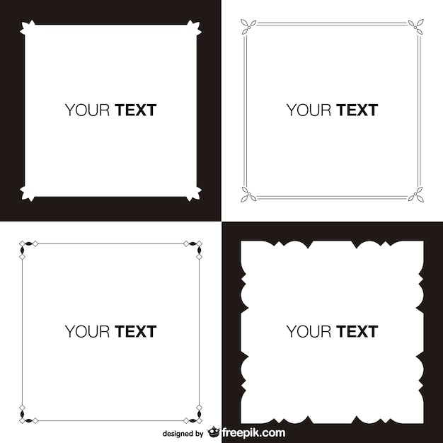 Free vector ornamental frames set