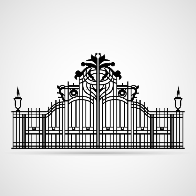 Ornamental gate isolated