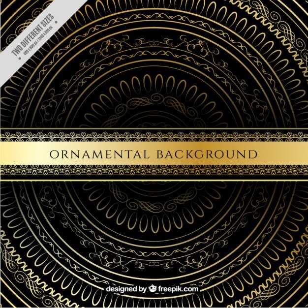 Free Vector ornamental golden background 