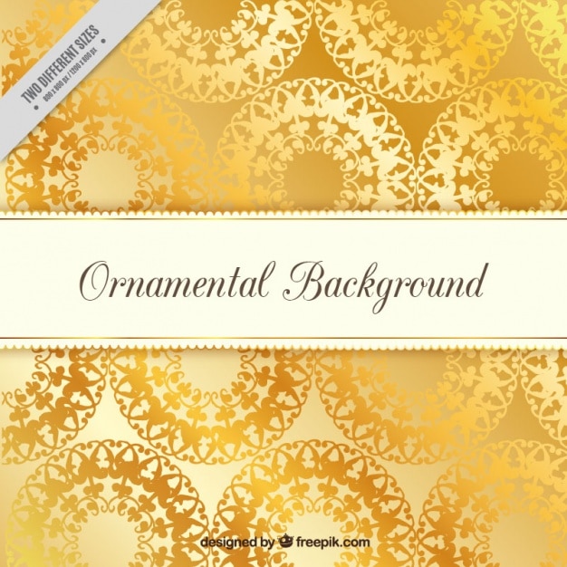 Ornamental golden background