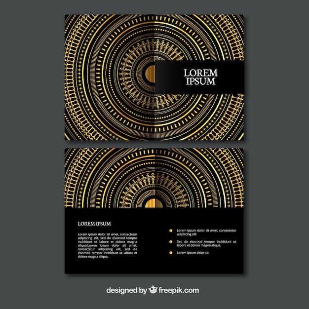 Ornamental golden circles flyer