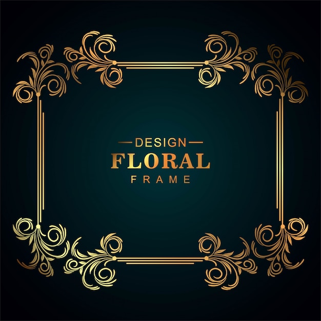 Free vector ornamental golden decorative floral frame design