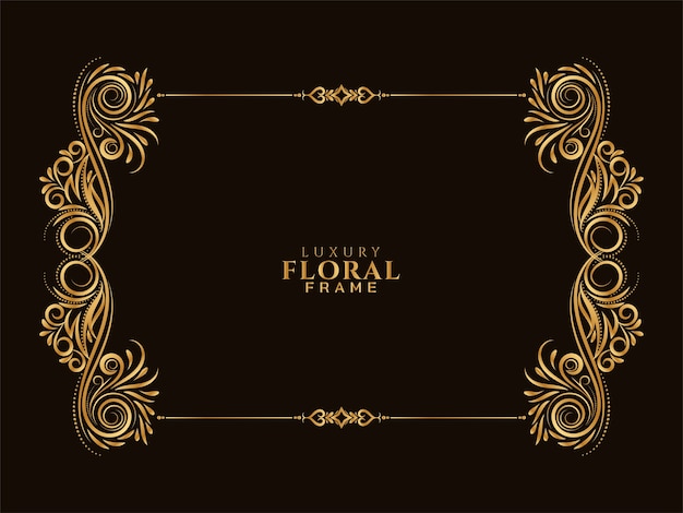 Free vector ornamental golden floral frame design background