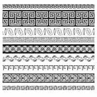 Free vector ornamental greek border collection