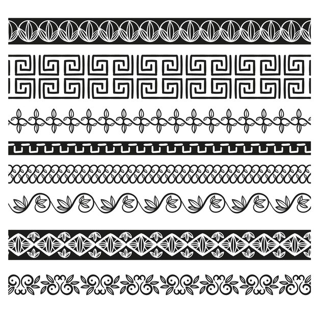 Ornamental greek border collection