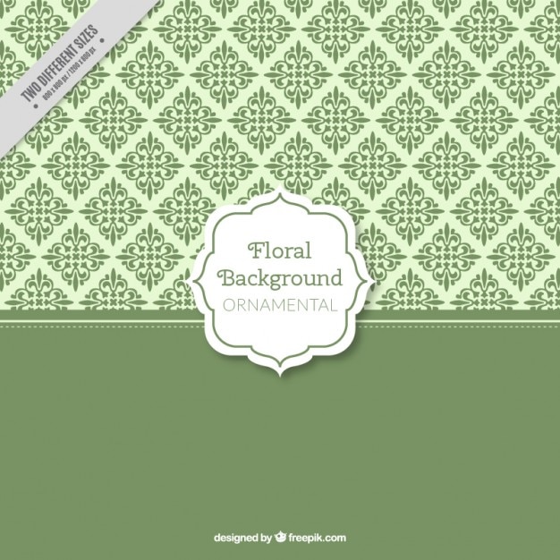 Free Vector ornamental green floral background