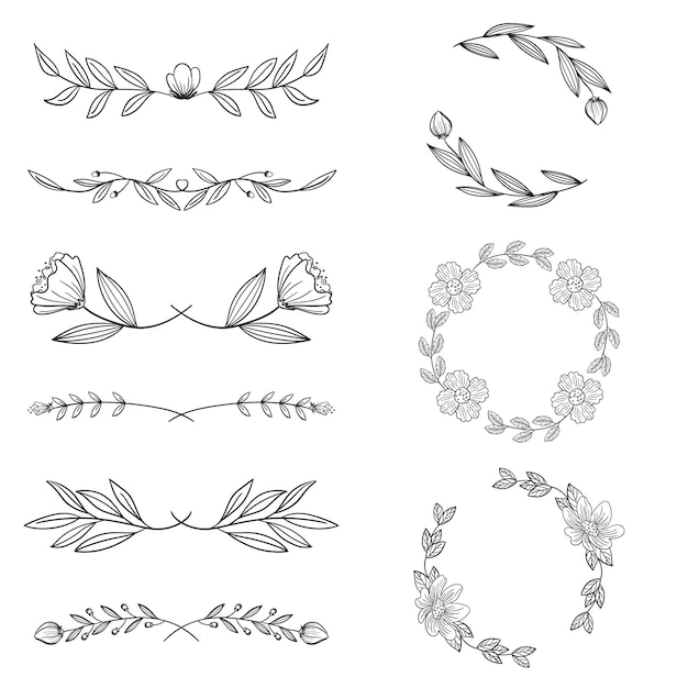 Ornamental Hand Drawn Frame and Divider Vectors – Free to Download