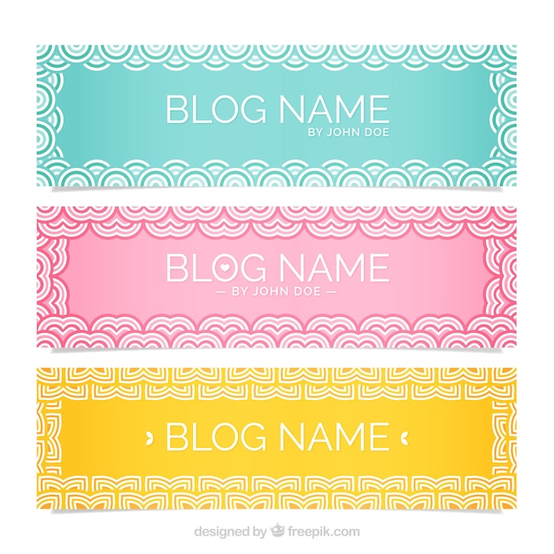 Ornamental headers for blog