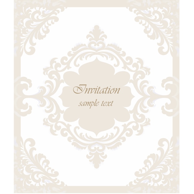 Free vector ornamental invitation template