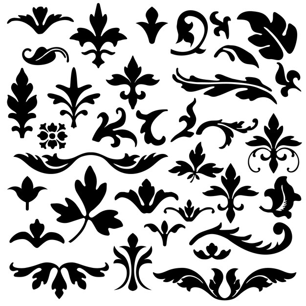 Ornamental leaves collection