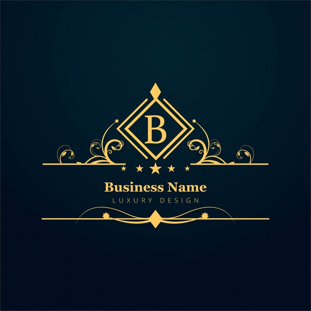 Ornamental letter b logo 