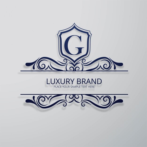 Ornamental letter g logo