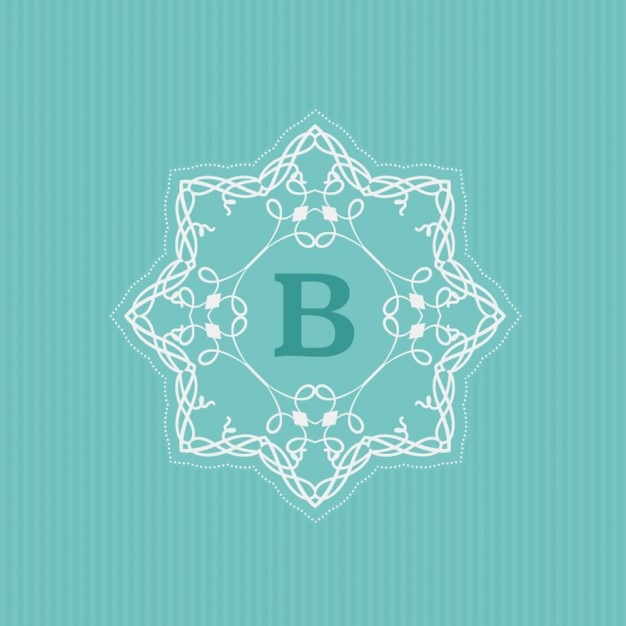 Free vector ornamental logo with letter b