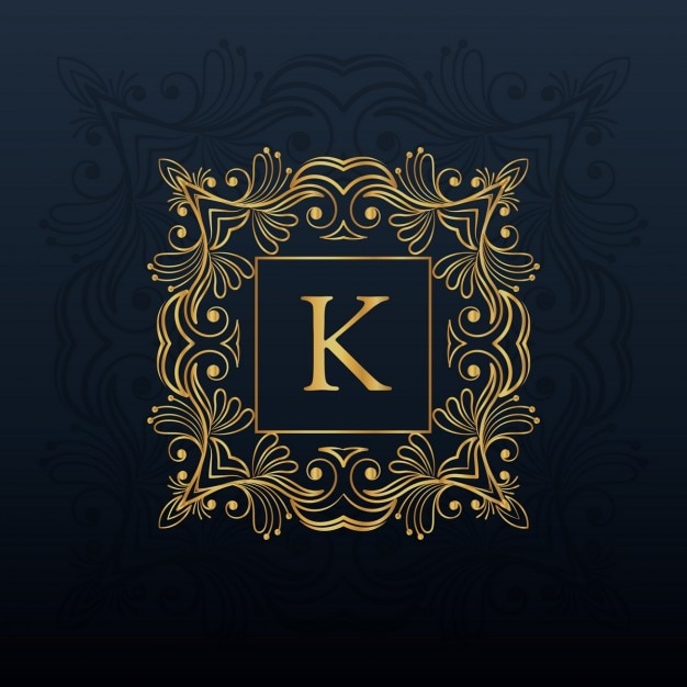 무료 Vector 편지 k 장식 로고