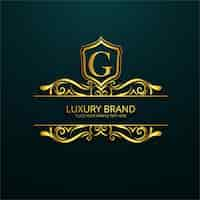 Free vector ornamental luxury letter g logo