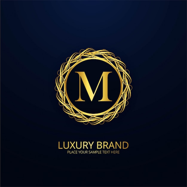 Ornamental luxury letter m logo