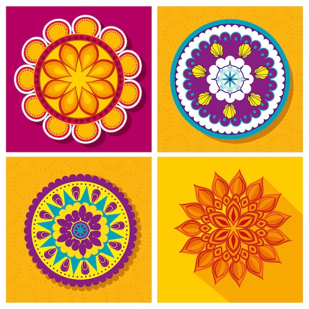 Free vector ornamental mandala collection