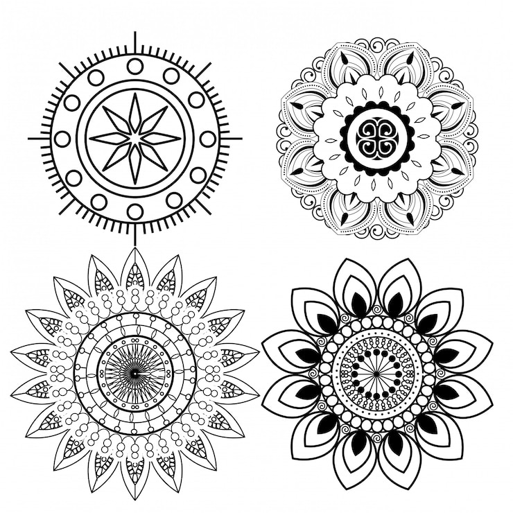 Free Vector ornamental mandala collection