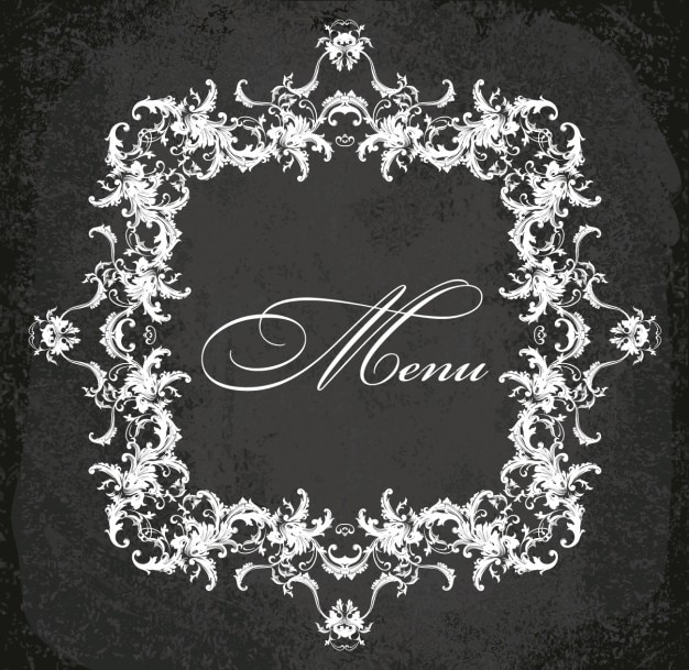 Vettore gratuito menu frame ornamentali