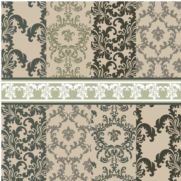 Ornamental pattern background collection