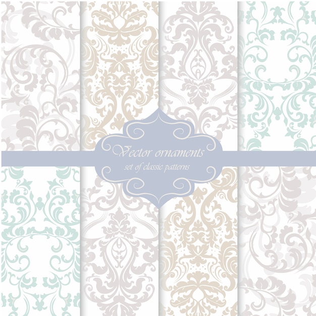 Free vector ornamental pattern background collection