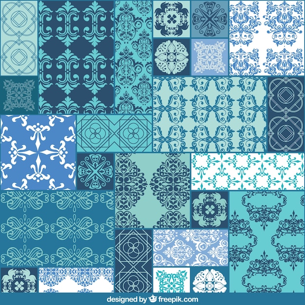 Free vector ornamental pattern set