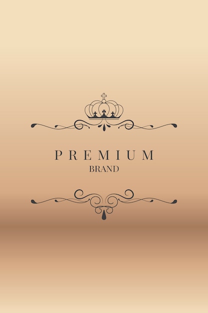 Vettore gratuito marchio premium ornamentale