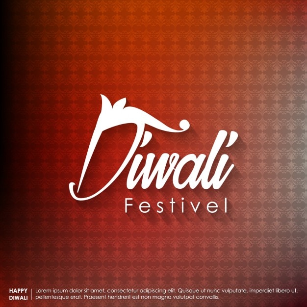Free vector ornamental red background for diwali