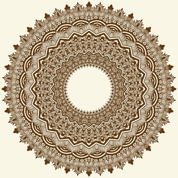 Free vector ornamental round lace with damask and arabesque elements