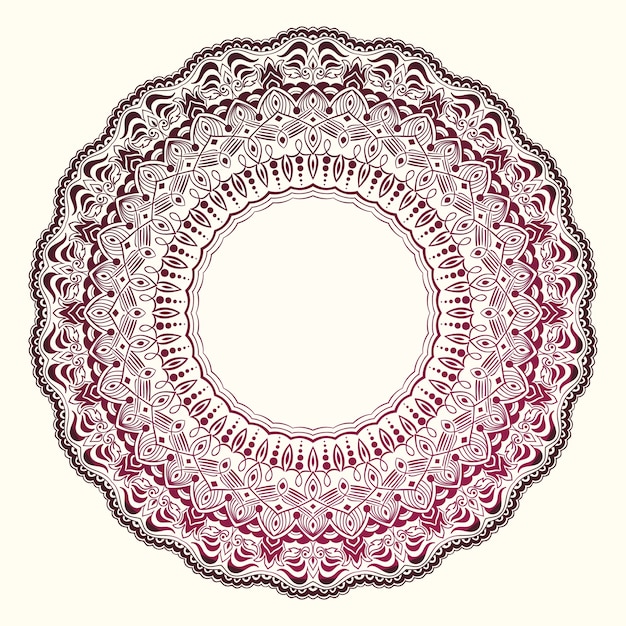 ornamental round lace with damask and arabesque elements