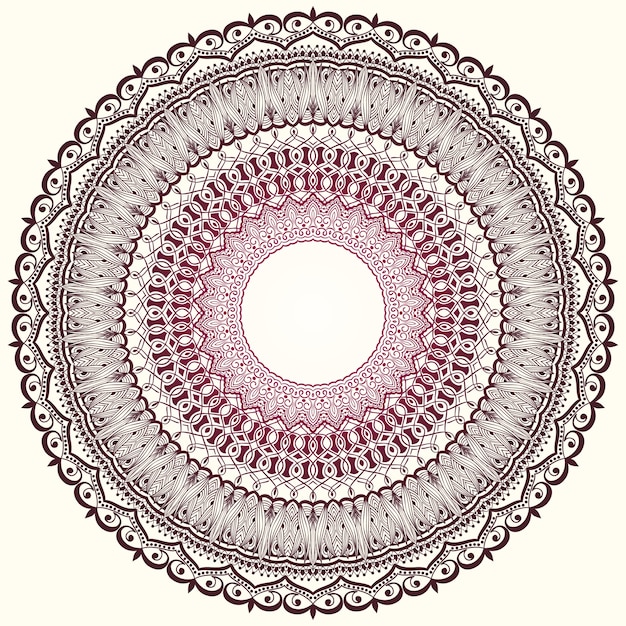 ornamental round lace with damask and arabesque elements