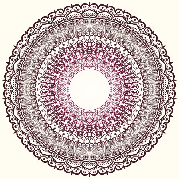 ornamental round lace with damask and arabesque elements